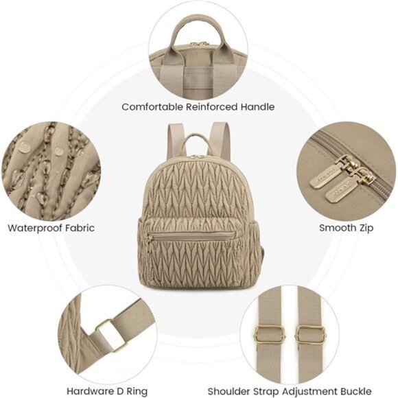 Mini Backpack for Women Light Weight Small Waterproof Backpack Purses main image 6